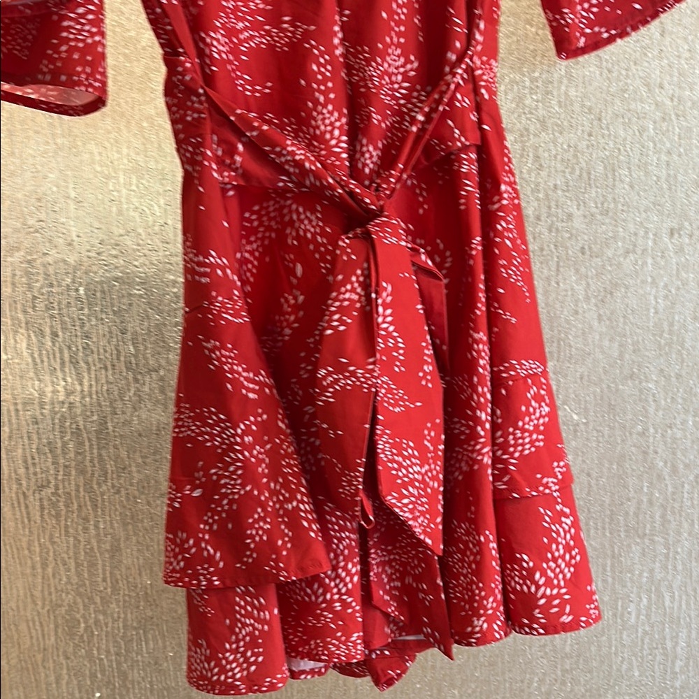 Elegant Red Ruffle Dress - Picture 6 of 6